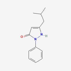 molecular formula C13H16N2O B599590 3-isobutyl-1-phenyl-1H-pyrazol-5-ol CAS No. 13051-47-3