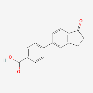 molecular formula C16H12O3 B599591 4-(1-Oxo-2,3-dihydroinden-5-YL)benzoic acid CAS No. 199678-08-5