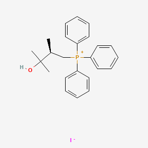 molecular formula C24H28IOP B599594 (R)-(3-羟基-2,3-二甲基丁基)三苯基碘化鏻 CAS No. 138079-59-1