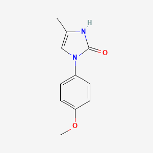 molecular formula C11H12N2O2 B599595 1-(P-methoxyphenyl)-4-methyl-4-imidazolin-2-one CAS No. 24631-02-5