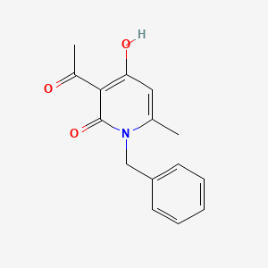 molecular formula C15H15NO3 B599596 3-Acetyl-1-benzyl-4-hydroxy-6-methylpyridin-2(1H)-one CAS No. 26162-40-3