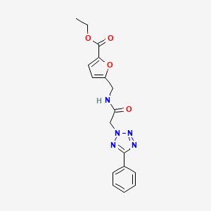 molecular formula C17H17N5O4 B5995964 ETHYL 5-{[2-(5-PHENYL-2H-1,2,3,4-TETRAZOL-2-YL)ACETAMIDO]METHYL}FURAN-2-CARBOXYLATE 