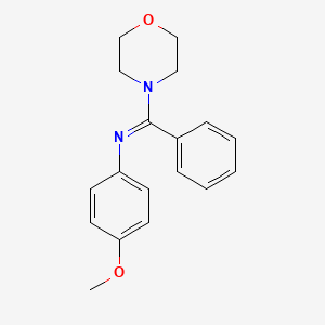 molecular formula C18H20N2O2 B599597 N-(4-methoxyphenyl)-N-[4-morpholinyl(phenyl)methylene]amine CAS No. 62718-42-7