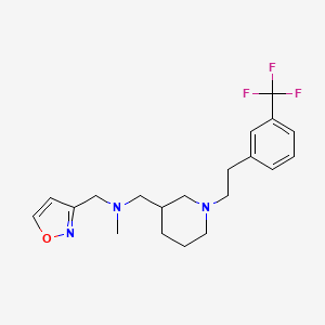 molecular formula C20H26F3N3O B5995979 N-methyl-N-(1,2-oxazol-3-ylmethyl)-1-[1-[2-[3-(trifluoromethyl)phenyl]ethyl]piperidin-3-yl]methanamine 