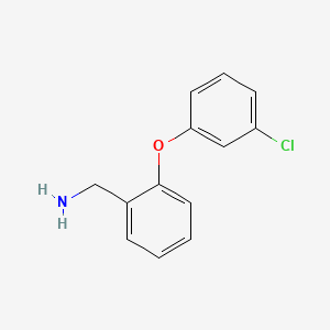 B599605 2-(3-Chlorophenoxy)-benzylamine CAS No. 186700-05-0