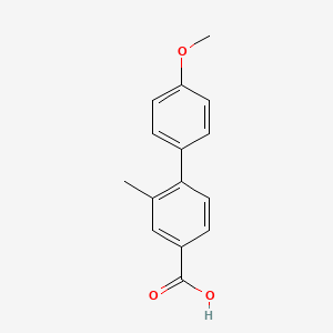 molecular formula C15H14O3 B599607 4-(4-甲氧基苯基)-3-甲基苯甲酸 CAS No. 108478-59-7