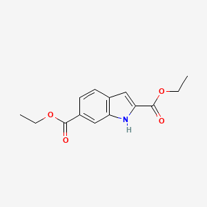 molecular formula C14H15NO4 B599610 Diethyl 1H-indole-2,6-dicarboxylate CAS No. 107516-75-6