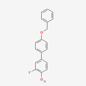 molecular formula C19H15FO2 B599612 4'-(Benzyloxy)-3-fluoro-[1,1'-biphenyl]-4-ol CAS No. 147803-47-2