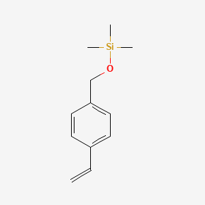 molecular formula C12H18OSi B599615 （乙烯基苄氧基）三甲基硅烷 CAS No. 112270-66-3
