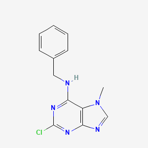 molecular formula C13H12ClN5 B599618 N-Benzyl-2-chloro-7-methyl-7H-purin-6-amine CAS No. 101622-52-0