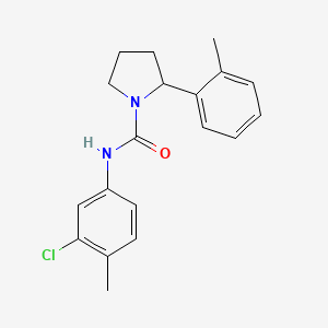 molecular formula C19H21ClN2O B5996231 N-(3-chloro-4-methylphenyl)-2-(2-methylphenyl)-1-pyrrolidinecarboxamide 