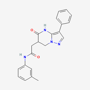 molecular formula C21H20N4O2 B5996243 N-(3-methylphenyl)-2-(5-oxo-3-phenyl-6,7-dihydro-4H-pyrazolo[1,5-a]pyrimidin-6-yl)acetamide 