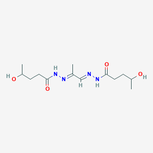 molecular formula C13H24N4O4 B5996354 N',N''-1,2-propanediylidenebis(4-hydroxypentanohydrazide) 