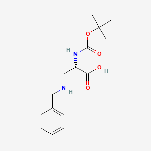 molecular formula C15H22N2O4 B599637 Boc-beta-N-benzylamino-L-Ala CAS No. 124730-06-9