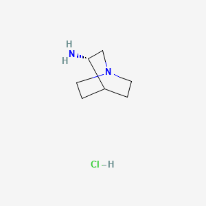 molecular formula C7H15ClN2 B599638 (S)-Quinuclidin-3-amine hydrochloride CAS No. 137661-30-4