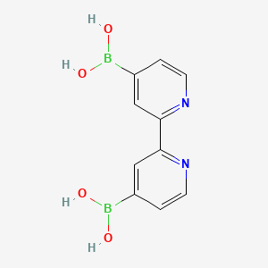 molecular formula C10H10B2N2O4 B599639 [2,2'-Bipyridine]-4,4'-diyldiboronic acid CAS No. 159614-36-5