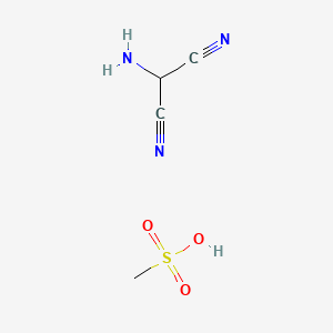 molecular formula C4H7N3O3S B599643 AMinoMalononitrile Methanesulfonate CAS No. 121040-00-4