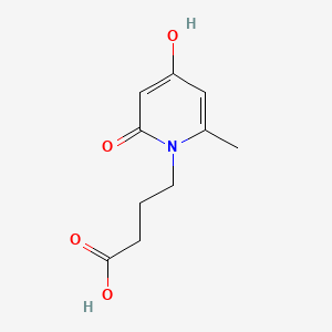 molecular formula C10H13NO4 B599671 4-(4-hydroxy-6-methyl-2-oxopyridin-1(2H)-yl)butanoic acid CAS No. 685862-22-0
