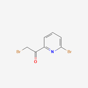 molecular formula C7H5Br2NO B599672 2-Bromo-1-(6-bromopyridin-2-yl)ethanone CAS No. 142978-11-8