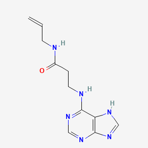 molecular formula C11H14N6O B5996778 N-prop-2-en-1-yl-N~3~-7H-purin-6-yl-beta-alaninamide 