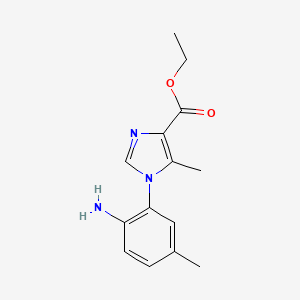 Ethyl 1-(2-amino-5-methylphenyl)-5-methyl-1H-imidazole-4-carboxylate