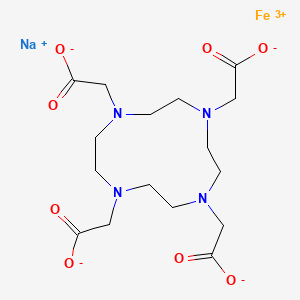 molecular formula C16H24FeN4NaO8 B599687 Sodium;iron(3+);2-[4,7,10-tris(carboxylatomethyl)-1,4,7,10-tetrazacyclododec-1-yl]acetate CAS No. 149819-85-2