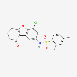 molecular formula C20H18ClNO4S B5996899 N-(4-chloro-9-oxo-6,7,8,9-tetrahydrodibenzo[b,d]furan-2-yl)-2,4-dimethylbenzenesulfonamide 