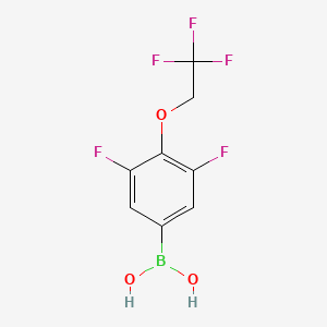 molecular formula C8H6BF5O3 B599690 [3,5-Difluoro-4-(2,2,2-trifluoroethoxy)phenyl]boronic acid CAS No. 160483-71-6