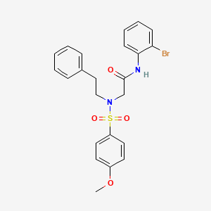 molecular formula C23H23BrN2O4S B5996927 N~1~-(2-bromophenyl)-N~2~-[(4-methoxyphenyl)sulfonyl]-N~2~-(2-phenylethyl)glycinamide 