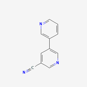 molecular formula C11H7N3 B599696 [3,3'-Bipyridine]-5-carbonitrile CAS No. 1802-33-1