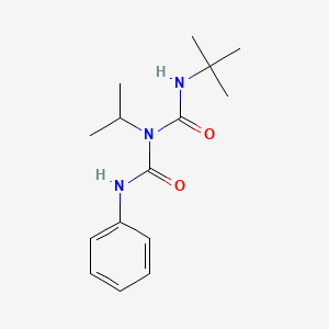molecular formula C15H23N3O2 B599698 1-tert-Butyl-3-isopropyl-5-phenyl-2-biuret CAS No. 107484-83-3