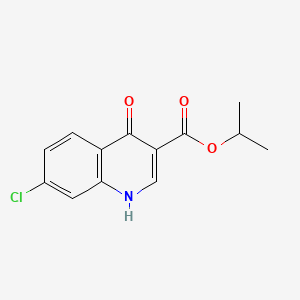 molecular formula C13H12ClNO3 B599700 3-Quinolinecarboxylic acid,7-chloro-4-hydroxy-,1-methylethyl ester CAS No. 140646-27-1