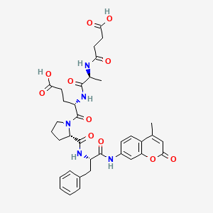 molecular formula C36H41N5O11 B599716 Suc-Ala-Glu-Pro-Phe-AMC CAS No. 142997-30-6