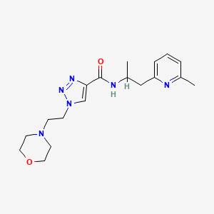 molecular formula C18H26N6O2 B5997173 N-[1-(6-methylpyridin-2-yl)propan-2-yl]-1-(2-morpholin-4-ylethyl)triazole-4-carboxamide 
