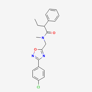 molecular formula C20H20ClN3O2 B5997188 N-[[3-(4-chlorophenyl)-1,2,4-oxadiazol-5-yl]methyl]-N-methyl-2-phenylbutanamide 