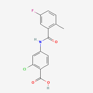 2-Chloro-4-(5-fluoro-2-methylbenzamido)benzoic acid