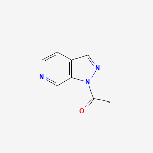 molecular formula C8H7N3O B599733 1-Acetylpyrazolo[3,4-c]pyridine CAS No. 52090-67-2