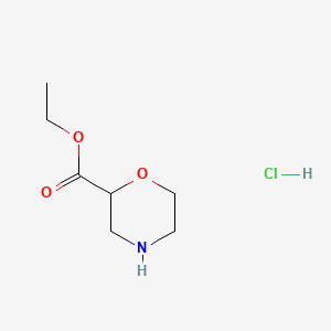 molecular formula C7H14ClNO3 B599754 Ethyl 2-Morpholinecarboxylate Hydrochloride CAS No. 135072-31-0