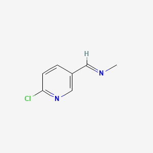 molecular formula C7H7ClN2 B599762 N-(6-chloro-3-pyridylmethylidene)methylamine CAS No. 120739-63-1
