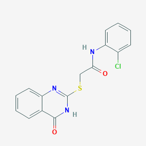molecular formula C16H12ClN3O2S B5997641 N-(2-Chlorophenyl)-2-((4-oxo-3,4-dihydroquinazolin-2-yl)thio)acetamide 