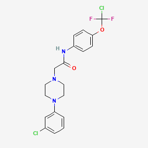 molecular formula C19H19Cl2F2N3O2 B5997660 N-[4-(CHLORODIFLUOROMETHOXY)PHENYL]-2-[4-(3-CHLOROPHENYL)PIPERAZIN-1-YL]ACETAMIDE 