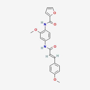 molecular formula C22H20N2O5 B5997681 N-[2-methoxy-4-[[(E)-3-(4-methoxyphenyl)prop-2-enoyl]amino]phenyl]furan-2-carboxamide 