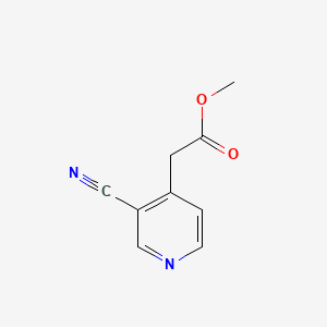 molecular formula C9H8N2O2 B599769 Methyl 2-(3-cyanopyridin-4-YL)acetate CAS No. 124870-33-3