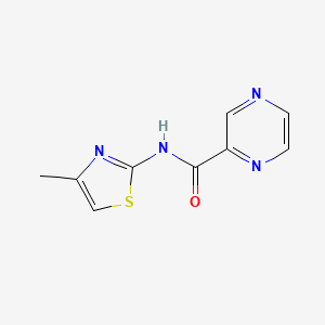 molecular formula C9H8N4OS B5997772 N-(4-methyl-1,3-thiazol-2-yl)-2-pyrazinecarboxamide 