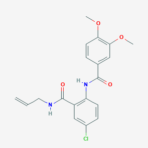 molecular formula C19H19ClN2O4 B5997789 N-(2-Allylcarbamoyl-4-chloro-phenyl)-3,4-dimethoxy-benzamide CAS No. 426215-33-0