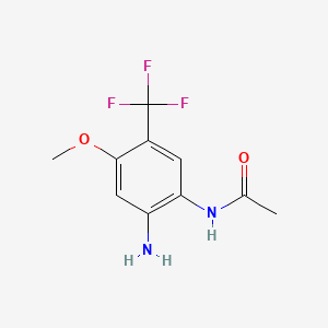 molecular formula C10H11F3N2O2 B599779 N-[2-amino-4-methoxy-5-(trifluoromethyl)phenyl]acetamide CAS No. 156425-20-6