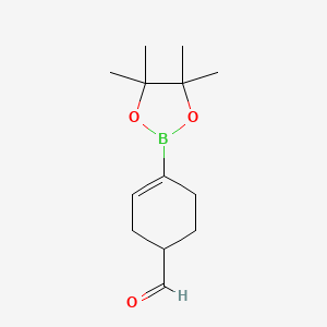 molecular formula C13H21BO3 B599780 4-(4,4,5,5-Tetramethyl-1,3,2-dioxaborolan-2-yl)cyclohex-3-enecarbaldehyde CAS No. 151075-22-8