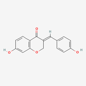 molecular formula C16H12O4 B599787 7-Hydroxy-3-(4-hydroxybenzylidene)chroman-4-one CAS No. 110064-50-1