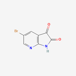 molecular formula C7H3BrN2O2 B599795 5-Bromo-1H-pyrrolo[2,3-b]pyridine-2,3-dione CAS No. 149142-67-6