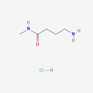 molecular formula C5H13ClN2O B599799 4-amino-N-methylbutanamide hydrochloride CAS No. 173336-88-4